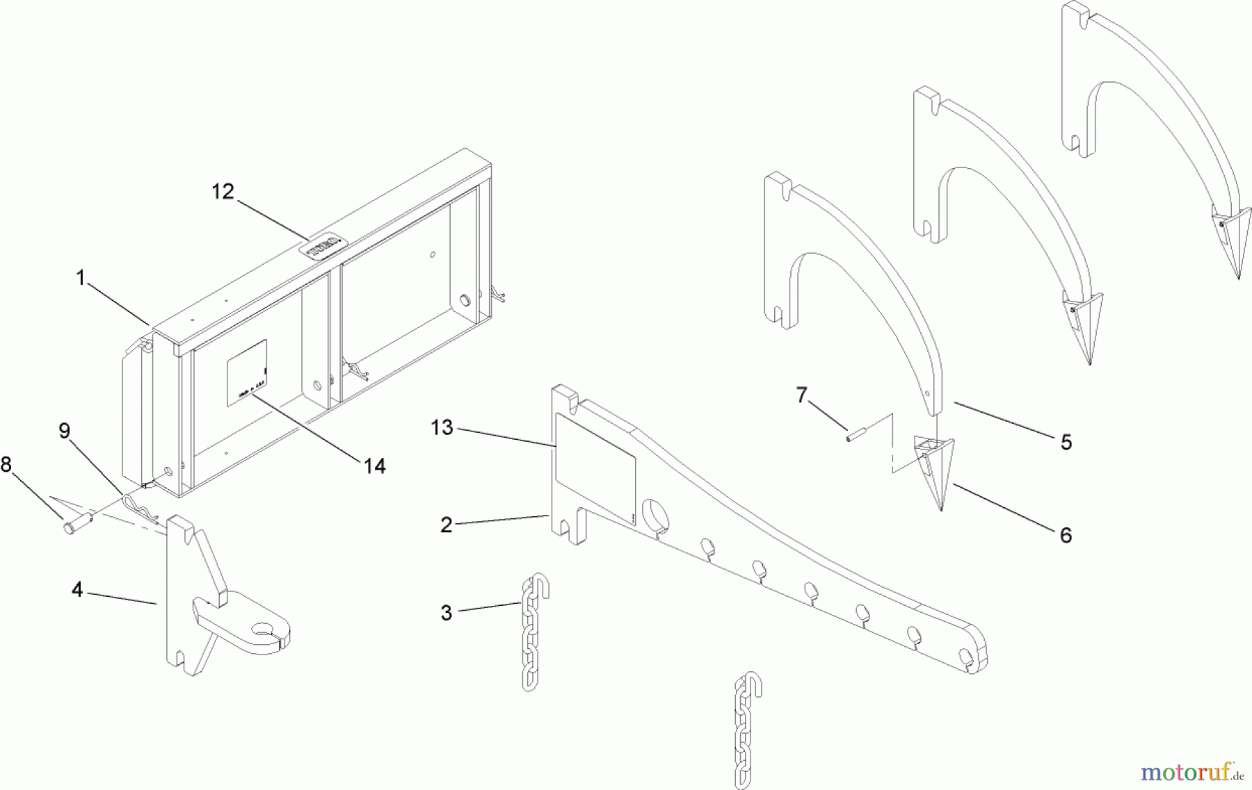  Compact Utility Attachments 22423 - Toro Multi-Purpose Tool, Dingo Compact Utility Loader (SN: 313000001 - 313999999) (2013) MULTI-PURPOSE TOOL ASSEMBLY