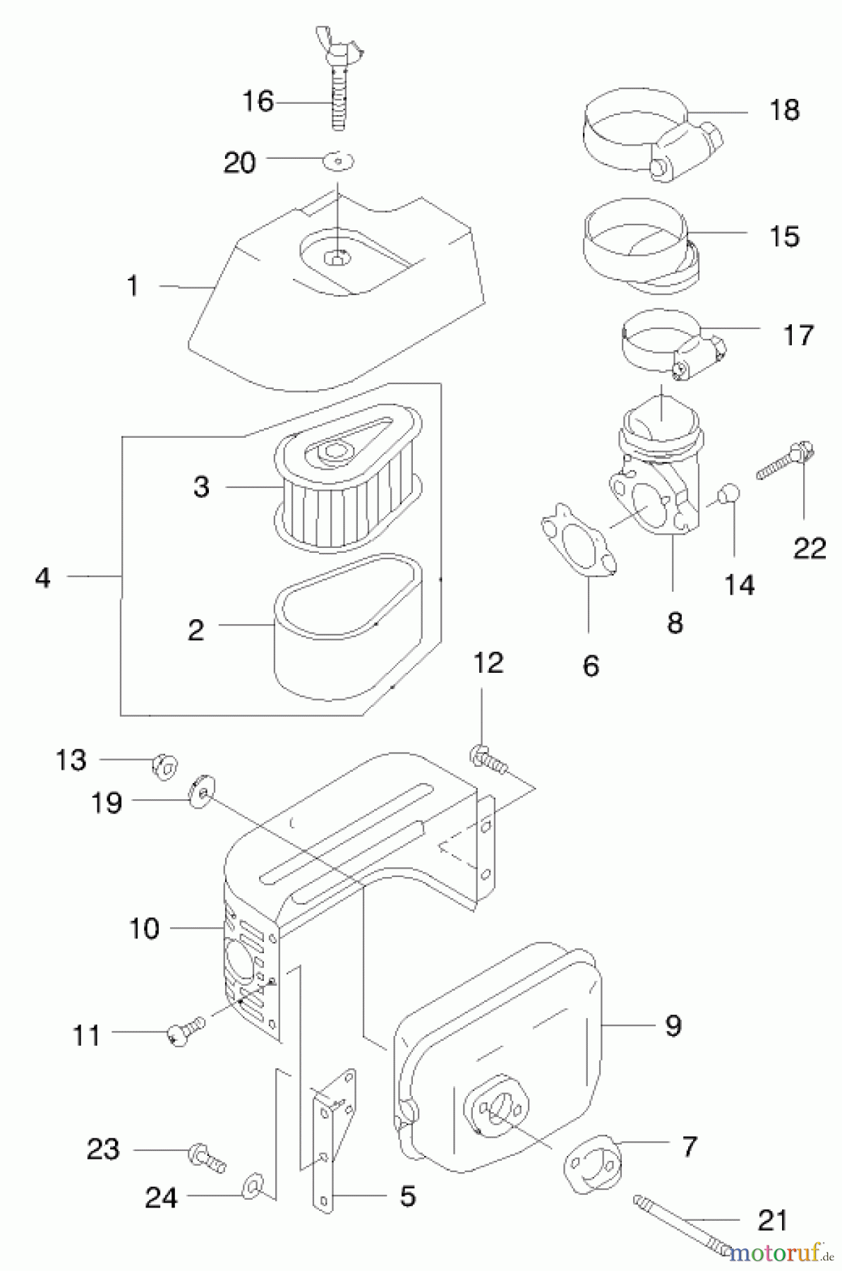  Rasenmäher 22171 - Toro Recycler Mower (SN: 200000001 - 200999999) (2000) AIR FILTER/MUFFLER