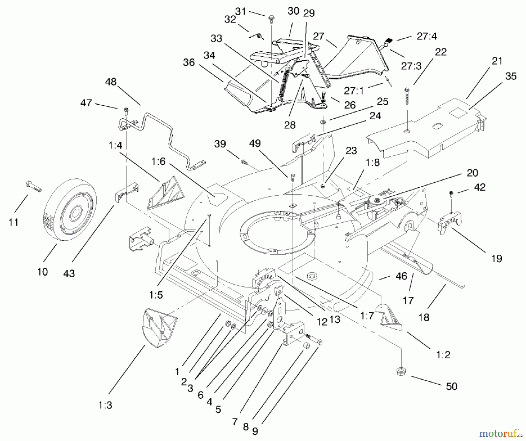  Rasenmäher 22171 - Toro Recycler Mower (SN: 200000001 - 200999999) (2000) HOUSING ASSEMBLY