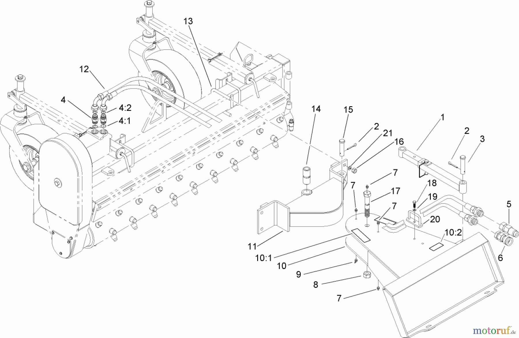 Compact Utility Attachments 22425 - Toro Power Box Rake, Dingo Compact Utility Loaders (SN: 312000001 - 312999999) (2012) MOUNTING ASSEMBLY