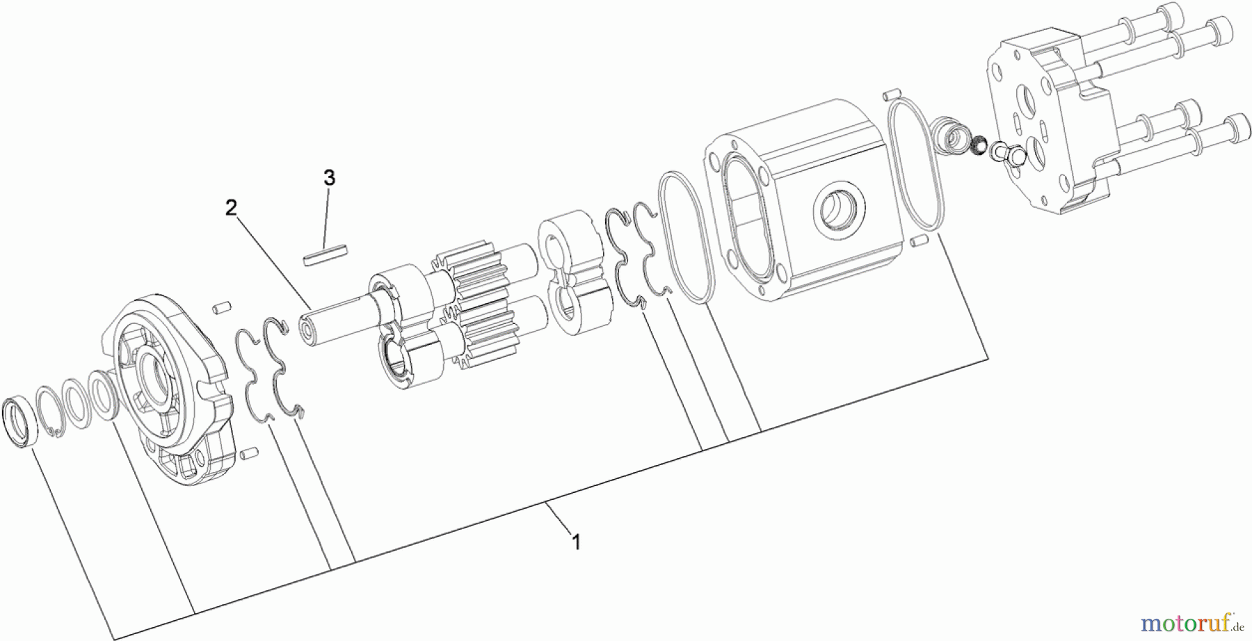  Compact Utility Attachments 22429 - Toro Stump Grinder, Dingo Compact Utility Loaders (SN: 311000001 - 311999999) (2011) HYDRAULIC GEAR MOTOR NO. 104-2010