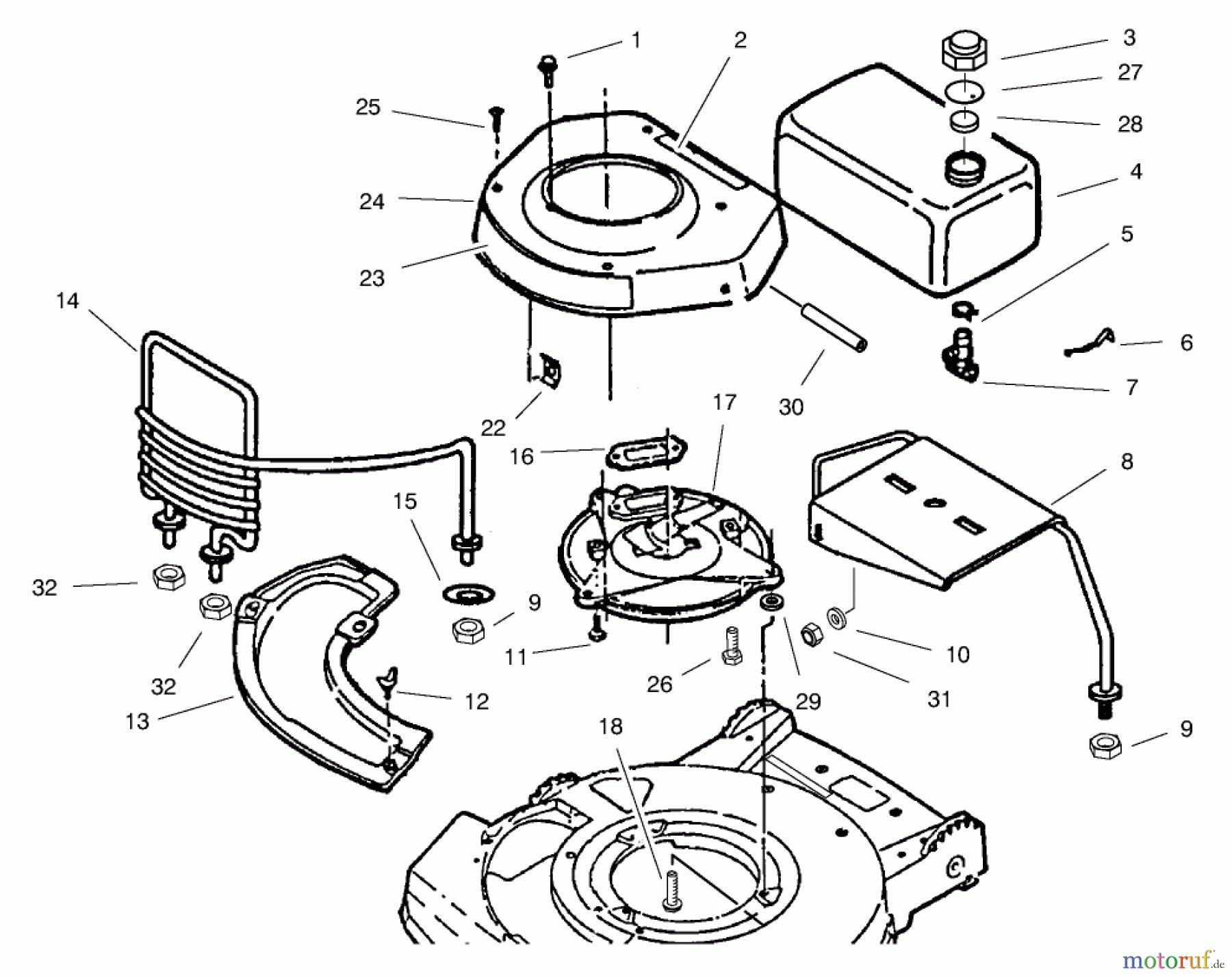 Rasenmäher 22240 - Toro Side Discharge Mower (SN: 7900001 - 7999999) (1997) SHROUD ASSEMBLY