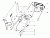 Rasenmäher 23144 - Toro Whirlwind Hevi-Duty Walk-Behind Mower (SN: 4000001 - 4999999) (1974) Ersatzteile HANDLE ASSEMBLY S.P. MODELS 23144 & 23123