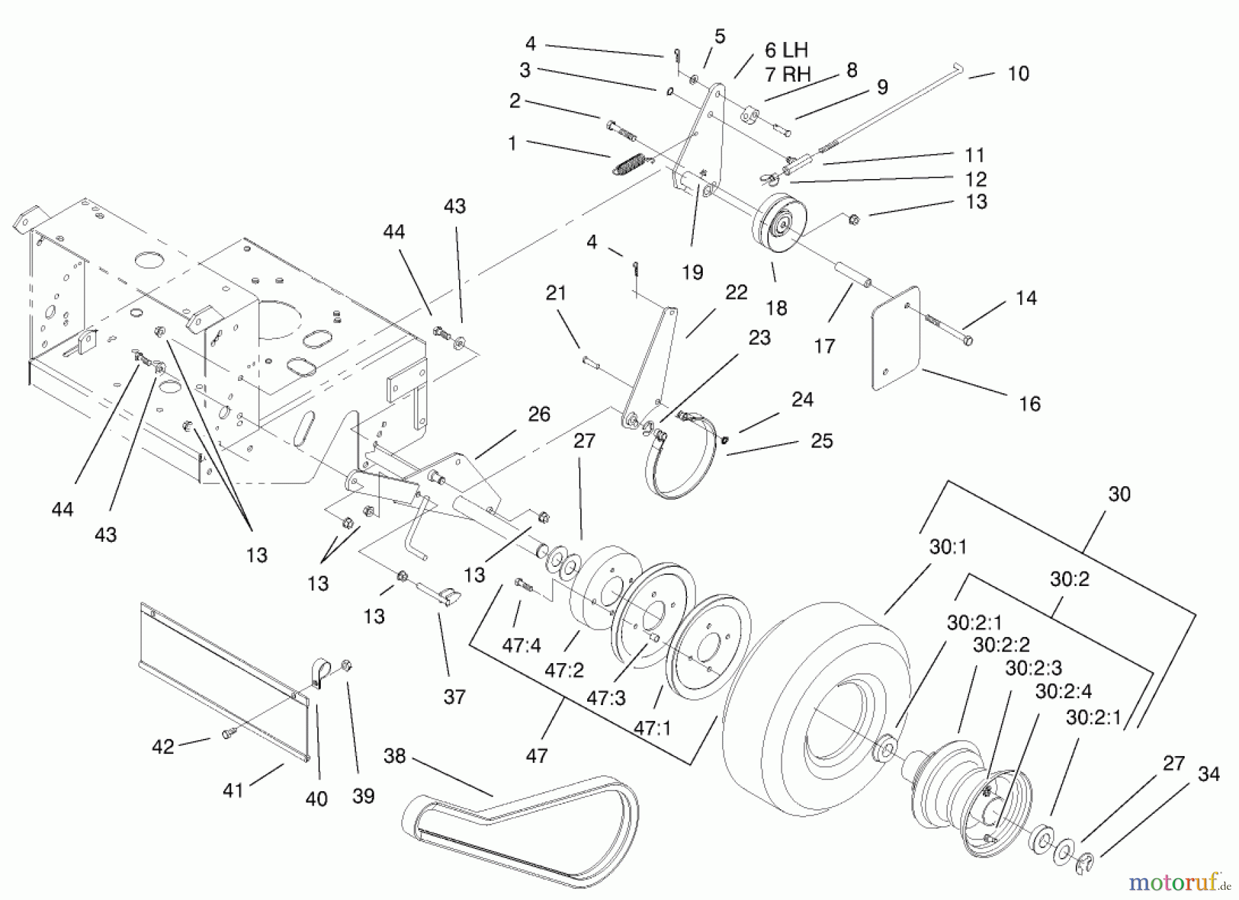  Rasenmäher für Großflächen 30178 - Toro Mid-Size ProLine Mower, Gear Drive, 15 hp, 36