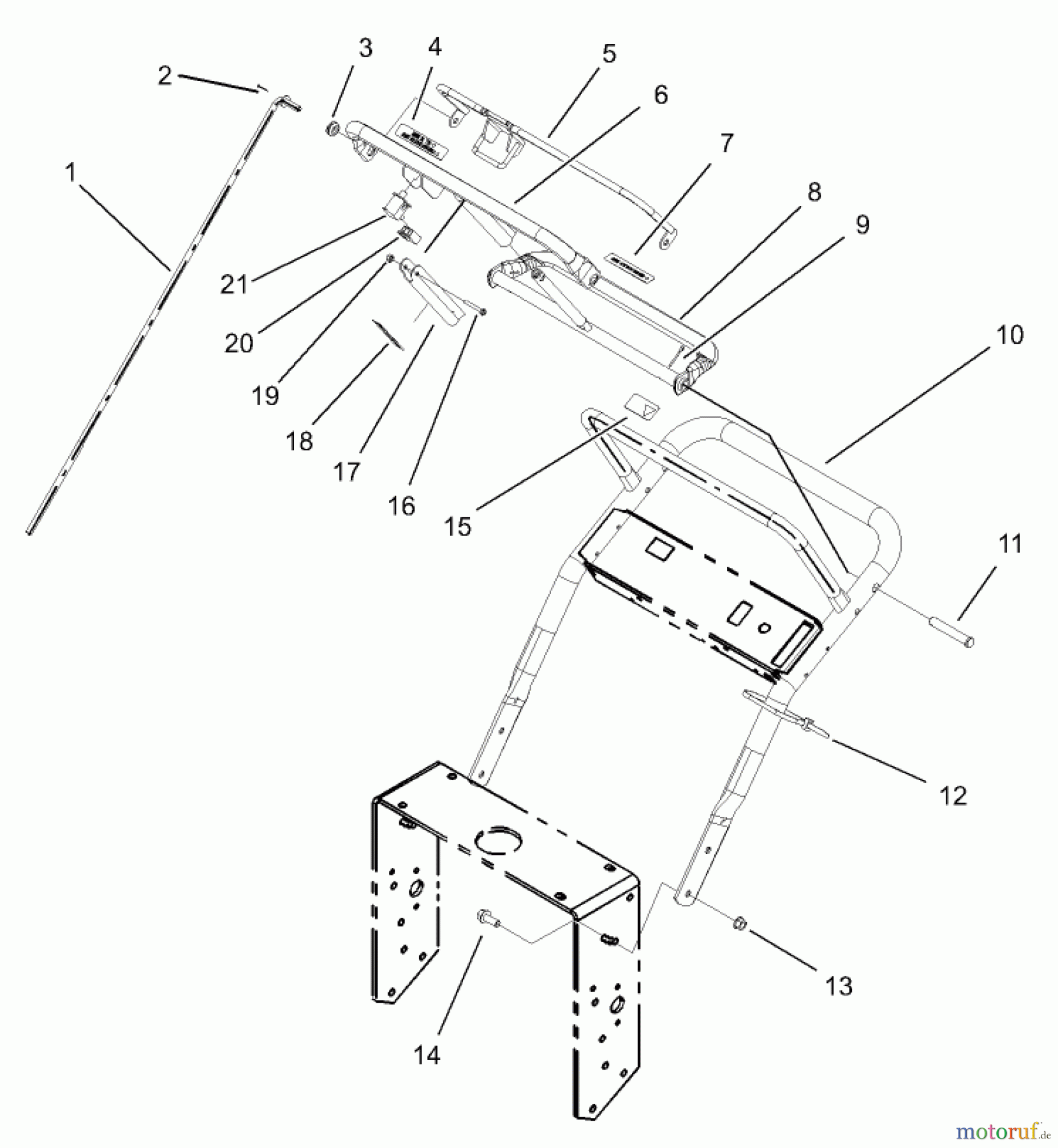  Rasenmäher für Großflächen 30319 - Toro Mid-Size ProLine Mower, T-Bar, Gear Drive, 15 hp, 52