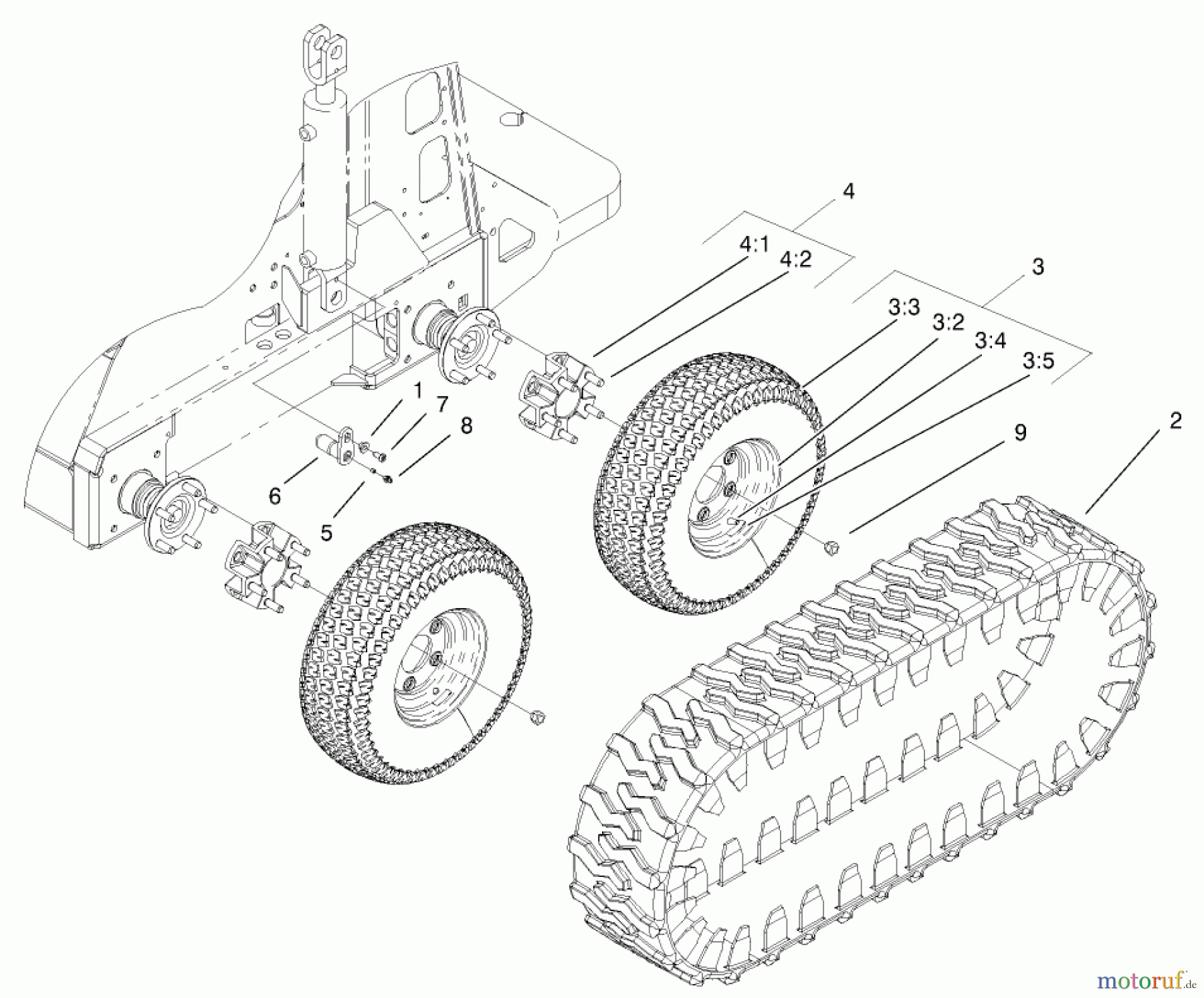  Compact Utility Attachments 22662 - Toro Over-Tire Rubber Tracks, Dingo Compact Utility Loader RUBBER TRACK ASSEMBLY