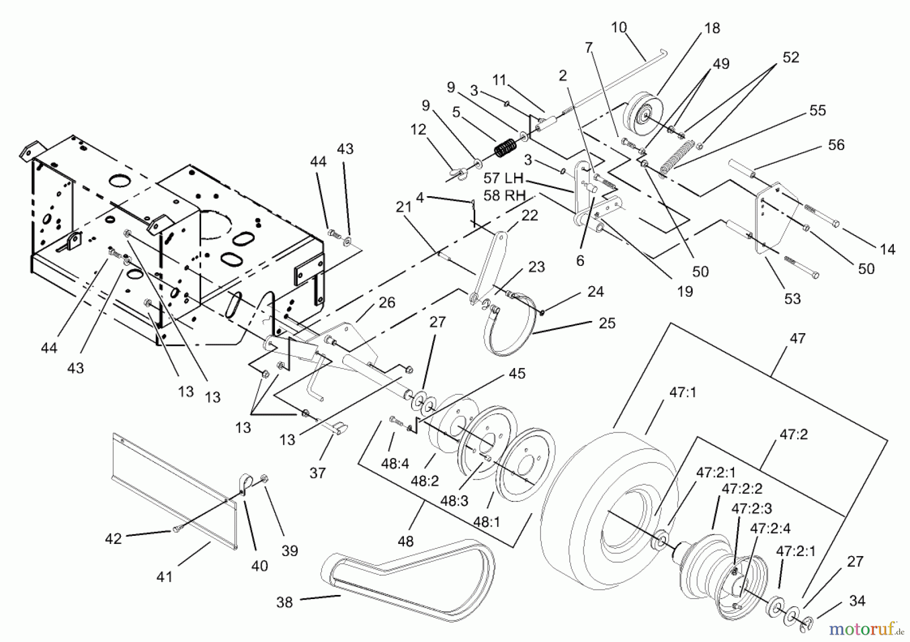  Rasenmäher für Großflächen 30529 - Toro Mid-Size ProLine Mower, Pistol Grip, Gear Drive, 15 hp, 36