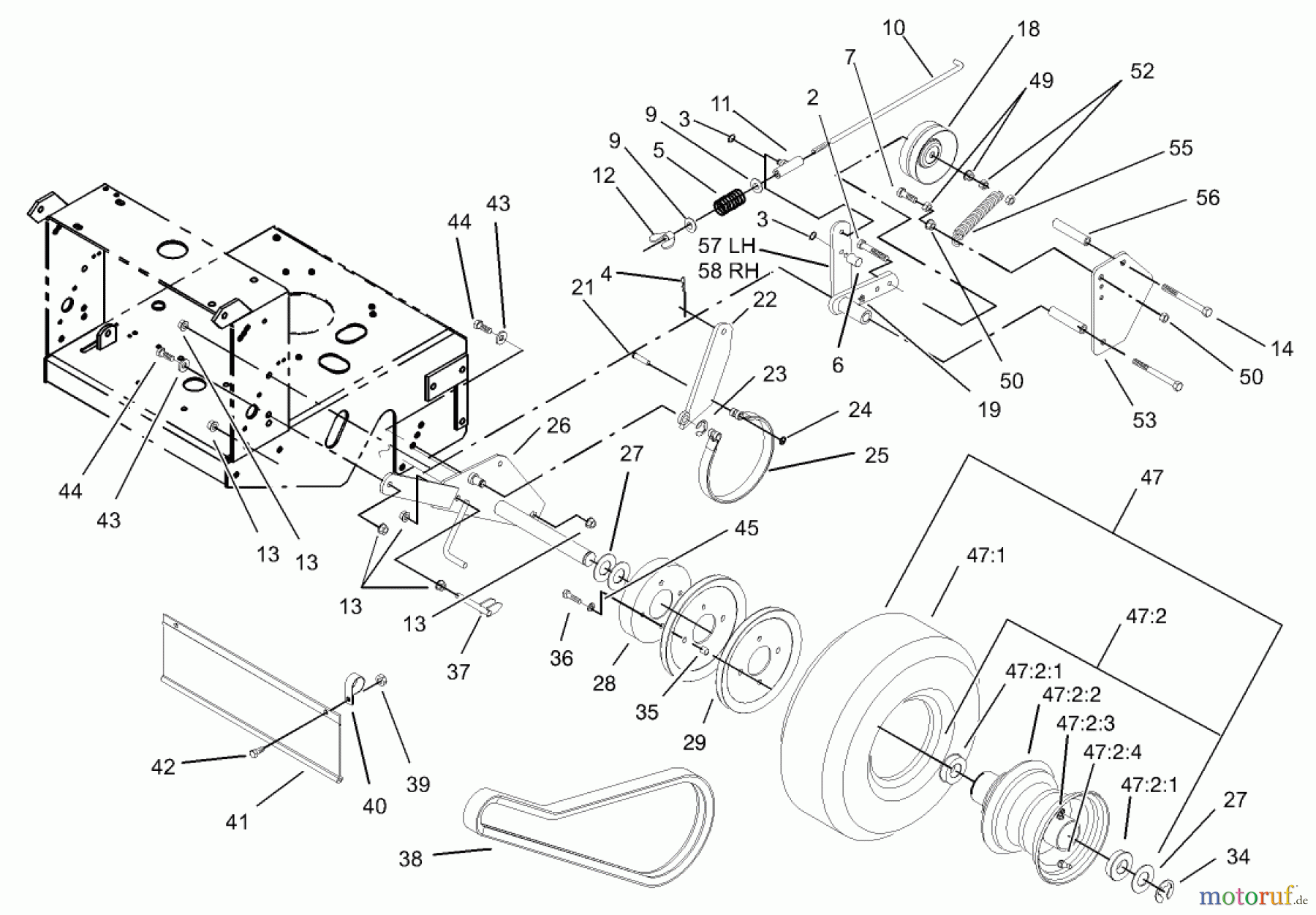  Rasenmäher für Großflächen 30530 - Toro Mid-Size ProLine Mower, Pistol Grip, Gear Drive, 15 hp, 48