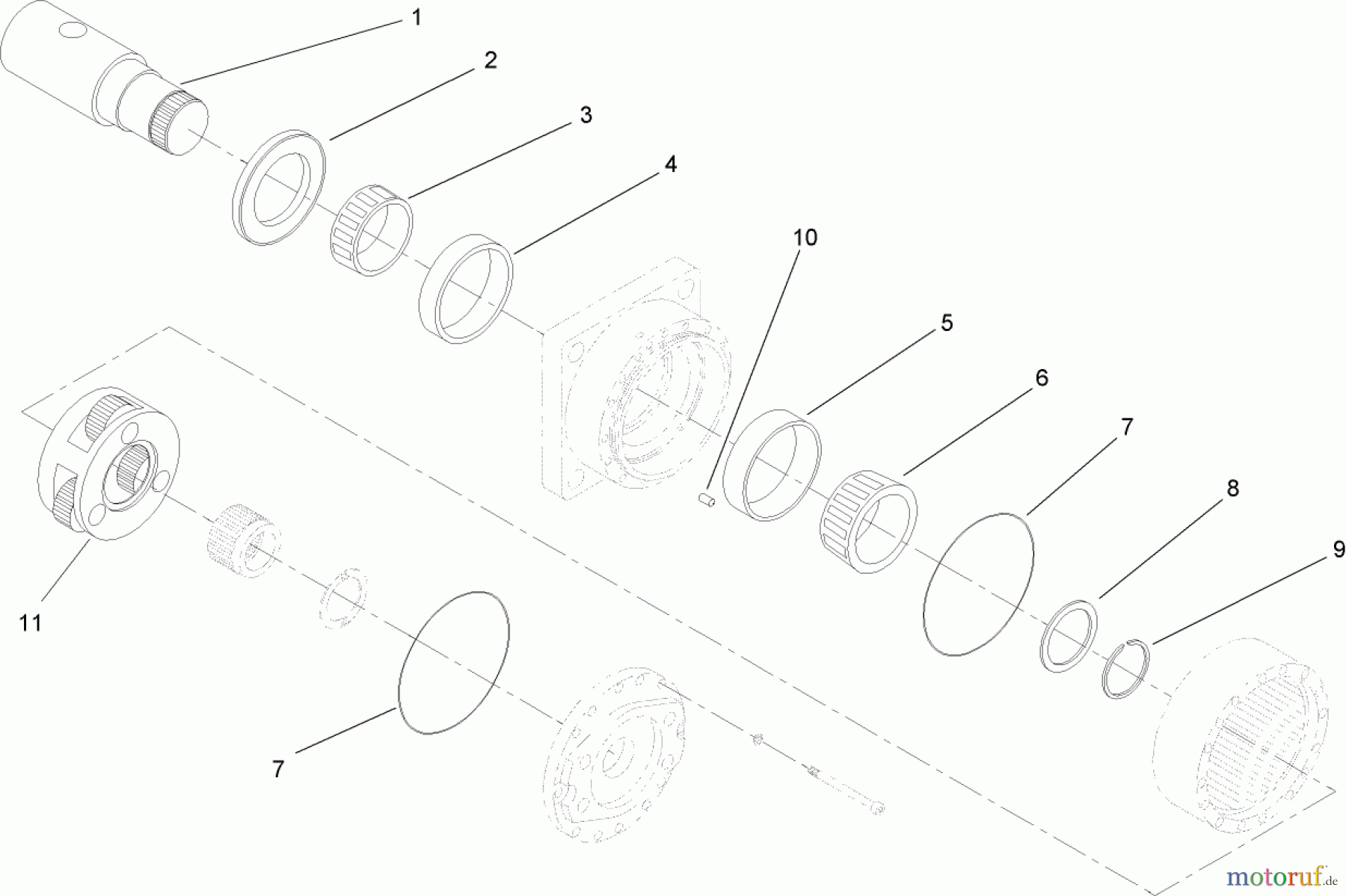  Compact Utility Attachments 22805 - Toro Auger Head, Dingo Compact Utility Loaders (SN: 310000001 - 310999999) (2010) PLANETARY DRIVE ASSEMBLY NO. 107-9352-03