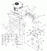 Zerto-Turn Mäher 74177 (Z150) - Toro Z Master Mower, 44" SFS Side Discharge Deck (SN: 230000001 - 230007000) (2003) Ersatzteile ENGINE AND CLUTCH ASSEMBLY