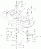 Zerto-Turn Mäher 74204 (Z255) - Toro Z Master Mower, 52" SFS Side Discharge Deck (SN: 990001 - 991999) (1999) Ersatzteile DEFLECTOR, SPINDLE AND PULLEY ASSEMBLY