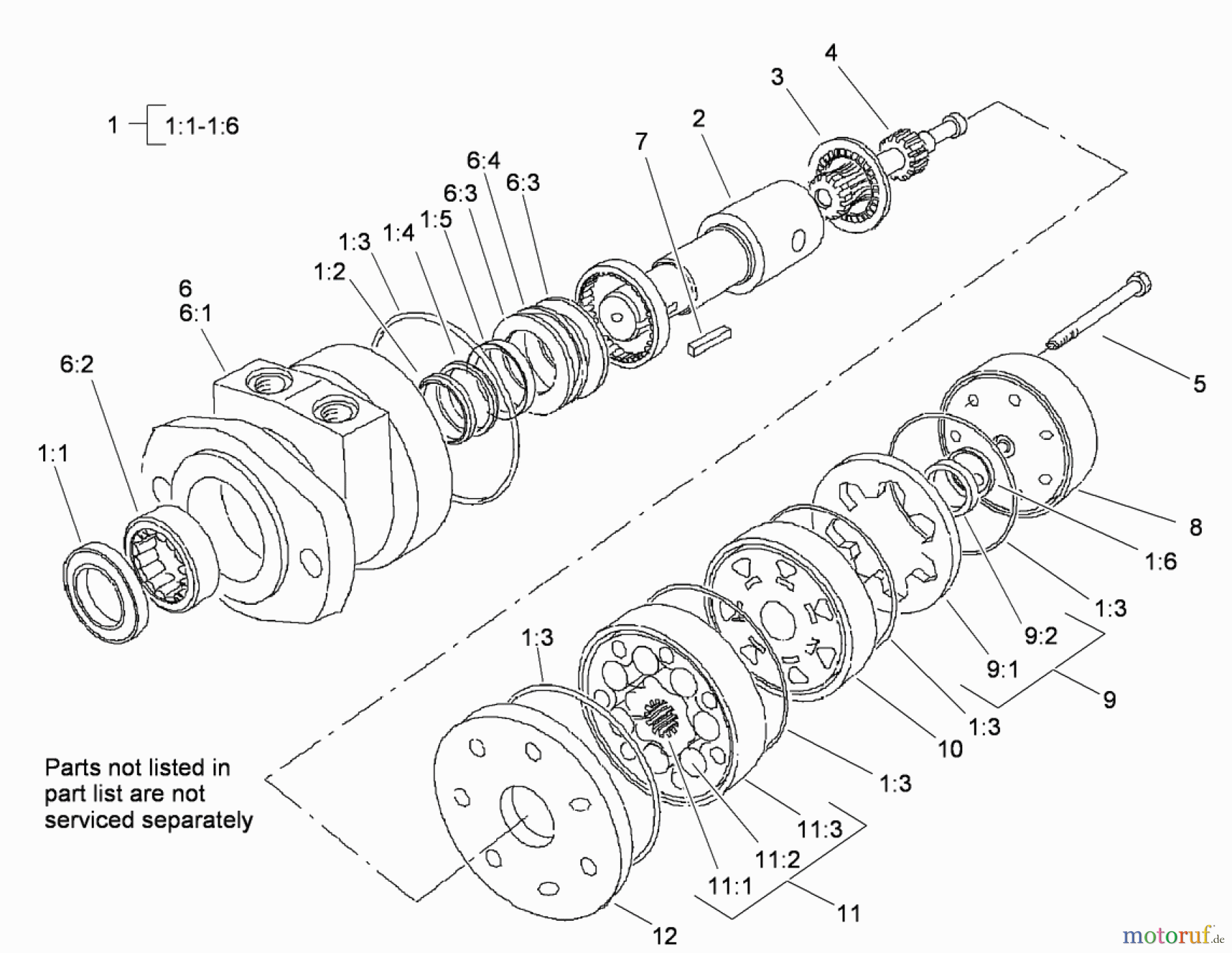  Compact Utility Attachments 23102 - Toro Soil Cultivator, Compact Utility Loaders (SN: 280000001 - 280999999) (2008) HYDRAULIC MOTOR ASSEMBLY NO. 105-4573