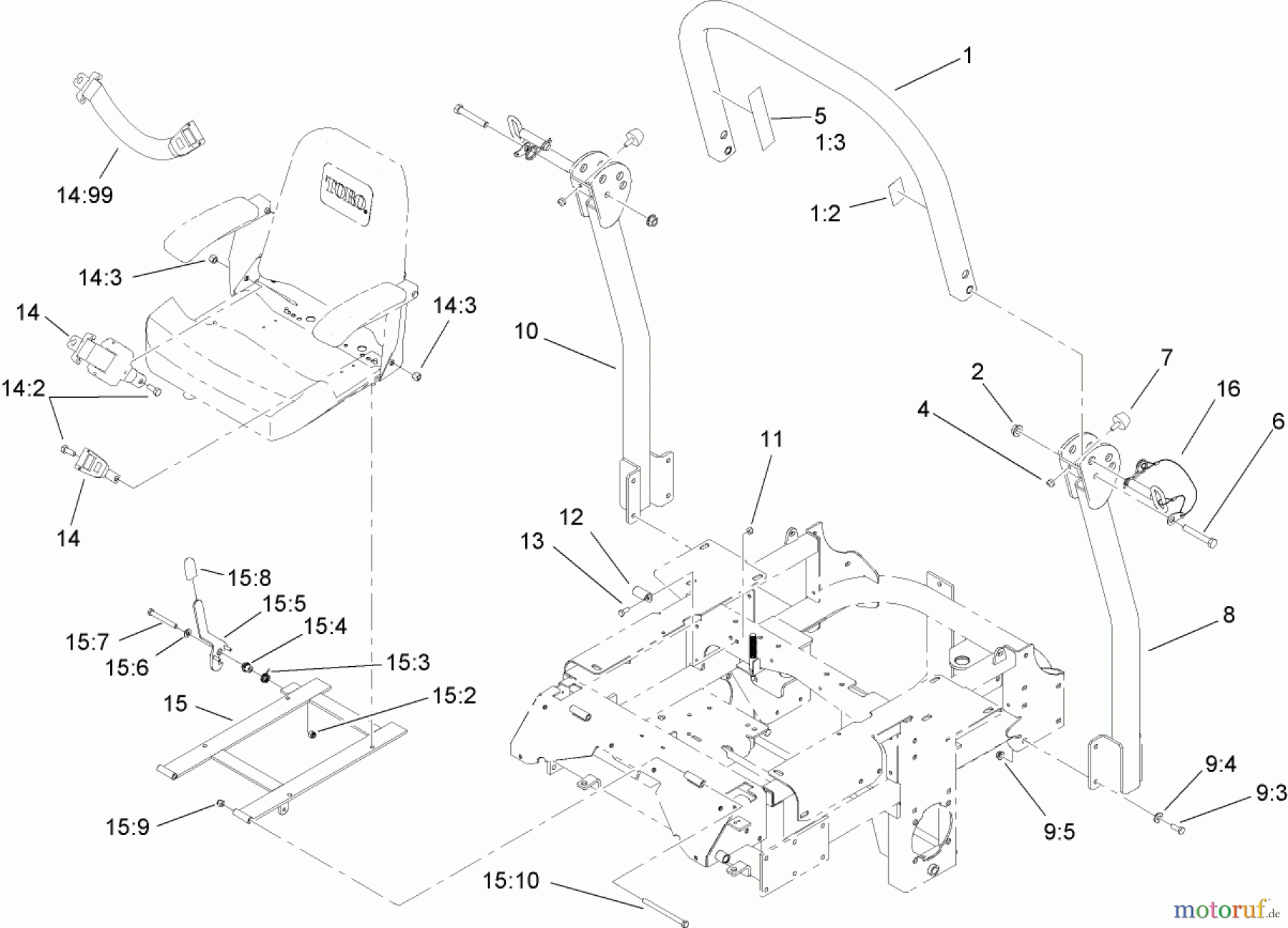  Zerto-Turn Mäher 74254 (Z589) - Toro Z Master Mower, 72