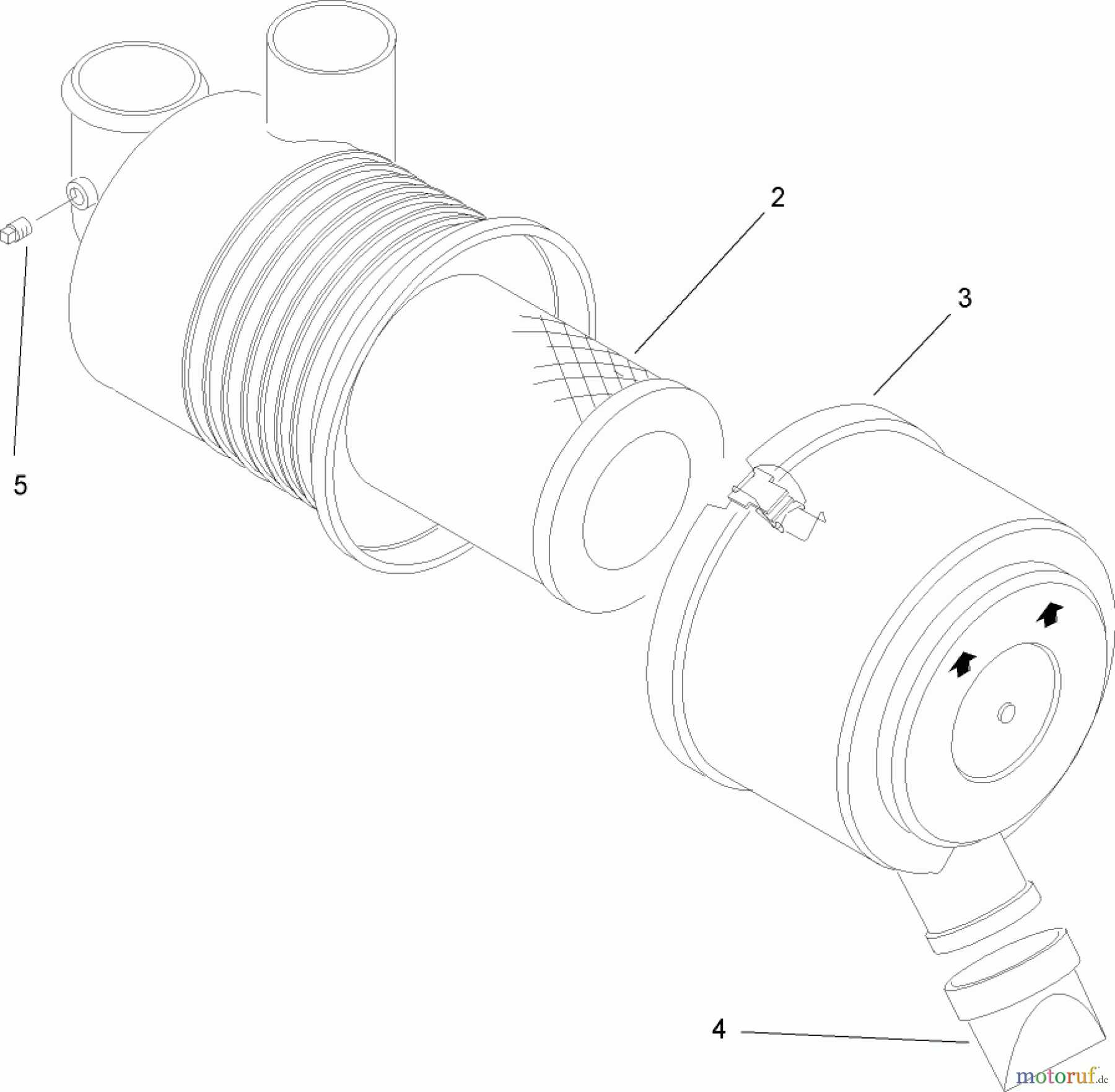  Zerto-Turn Mäher 74264TE (Z580-D) - Toro Z Master Mower, 132cm TURBO FORCE Side Discharge Deck (SN: 280000001 - 280999999) (2008) AIR CLEANER ASSEMBLY NO. 93-2190