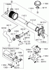 Zerto-Turn Mäher 74272CP (Z550) - Toro Z Master Mower, 60" TURBO FORCE Side Discharge Deck (SN: 280000001 - 280999999) (2008) Ersatzteile AIR FILTER AND MUFFLER ASSEMBLY KAWASAKI FH770D-AS05