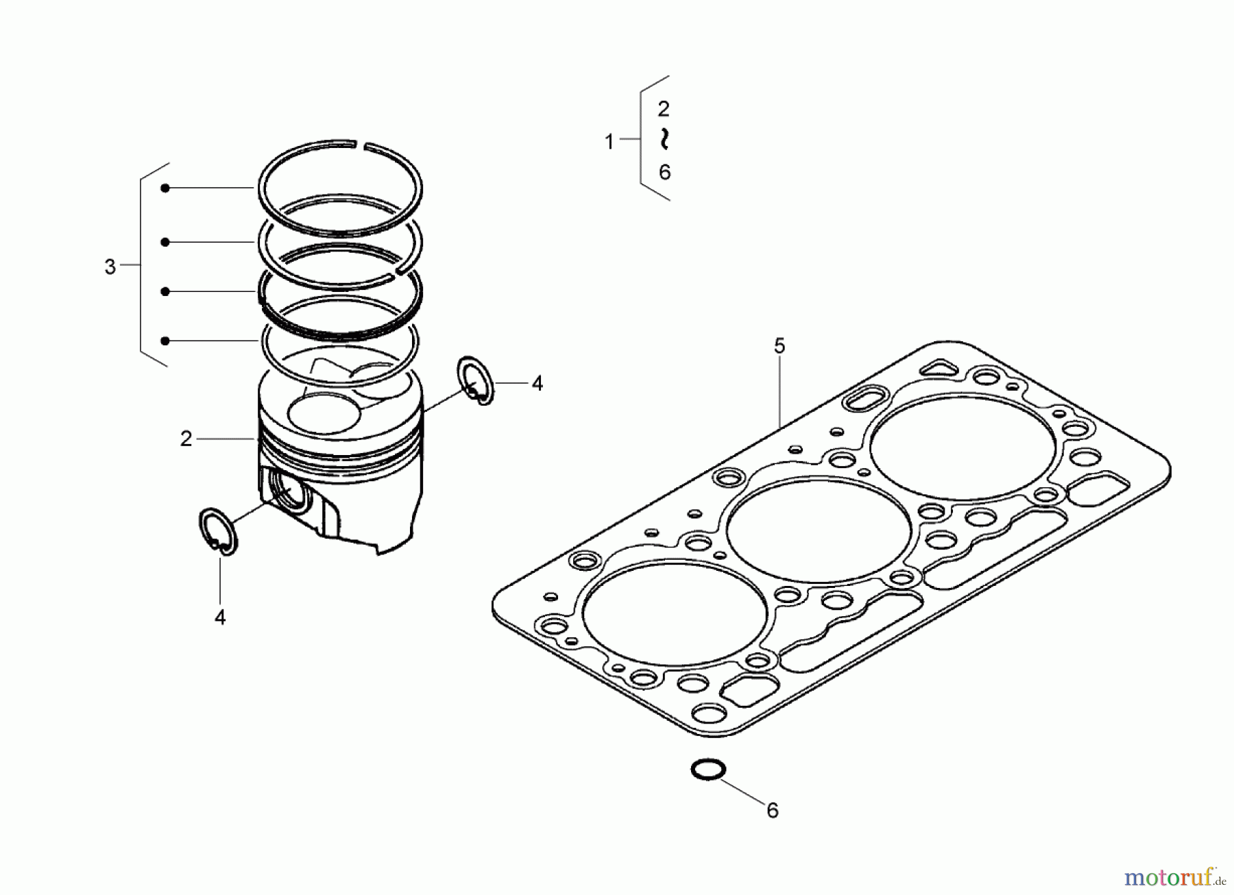 Zerto-Turn Mäher 74279TE (Z580-D) - Toro Z Master Mower, 52 Rear Discharge Deck (SN: 280000001 - 280999999) (2008) PISTON KIT
