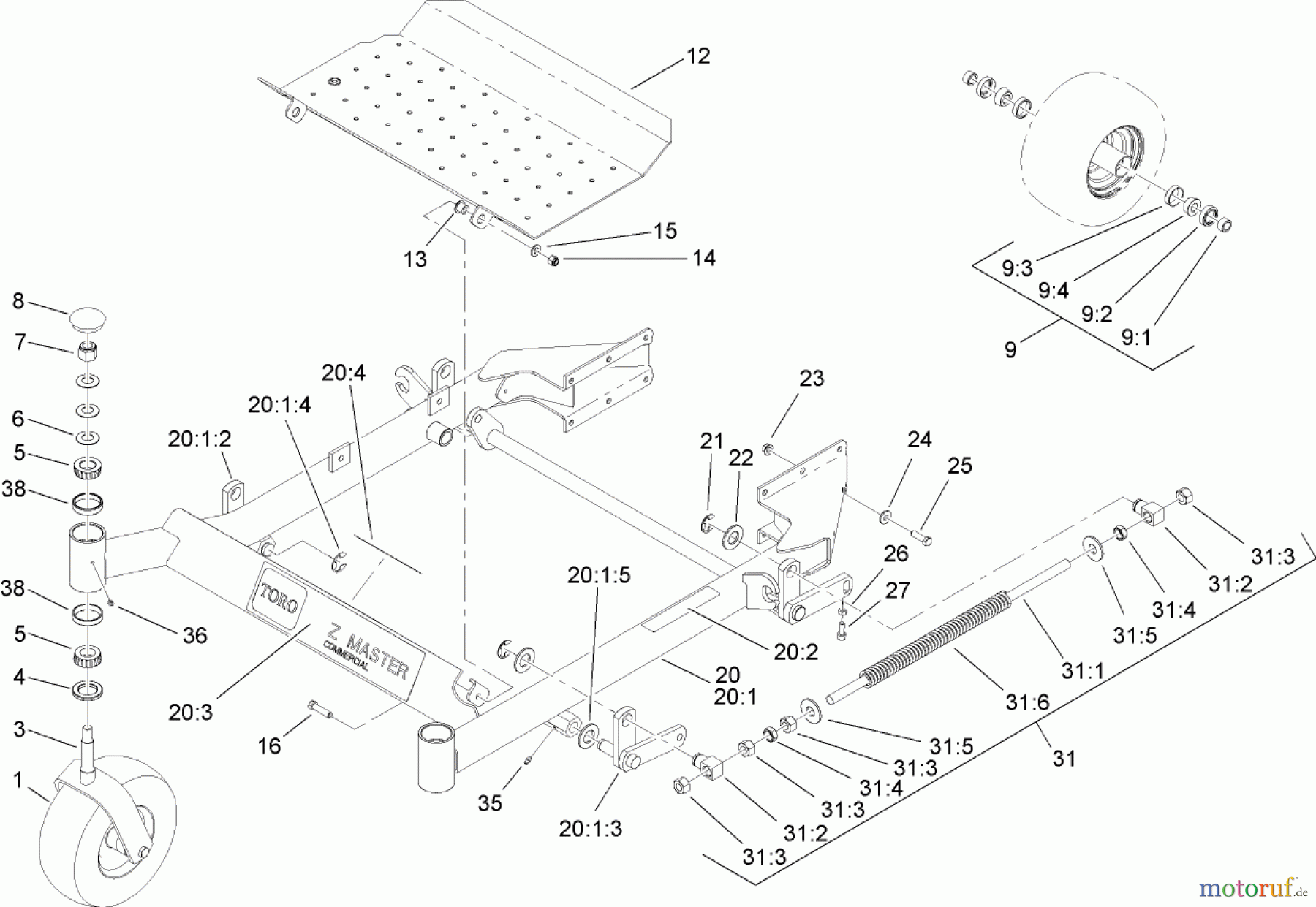  Zerto-Turn Mäher 74416CP (Z450) - Toro Z Master Mower, 52