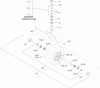 Zerto-Turn Mäher 74956 - Toro Z Master Commercial 3000 Series Riding Mower, 60" TURBO FORCE Side Discharge Deck (SN: 313000001 - 313999999) (2013) Ersatzteile FORK AND CASTER WHEEL ASSEMBLY